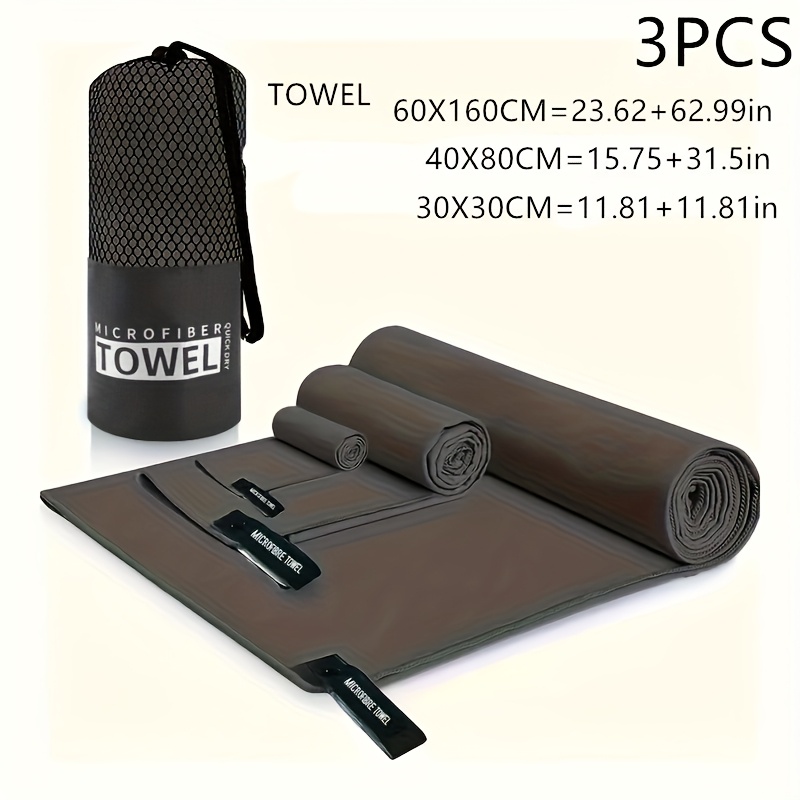Ultra-Fine Fiber Sports Towel - Super Absorbent, Soft & Light -Friendly, Compact Travel Towel for Swimming, Beach, Gym - Quick-Dry, Hand Wash Only, Modern Design, Perfect for Outdoor Activities, Beach Towel, Sleek Towel Design, Quickdry Fabric