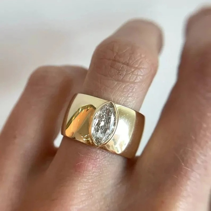 E-shop Eleganter Vintage-Breitbandring für den , Jubiläumsgeschenk für Partys, formelle Anlässe täglichen Gebrauch, Party-Accessoire, raffiniertes
