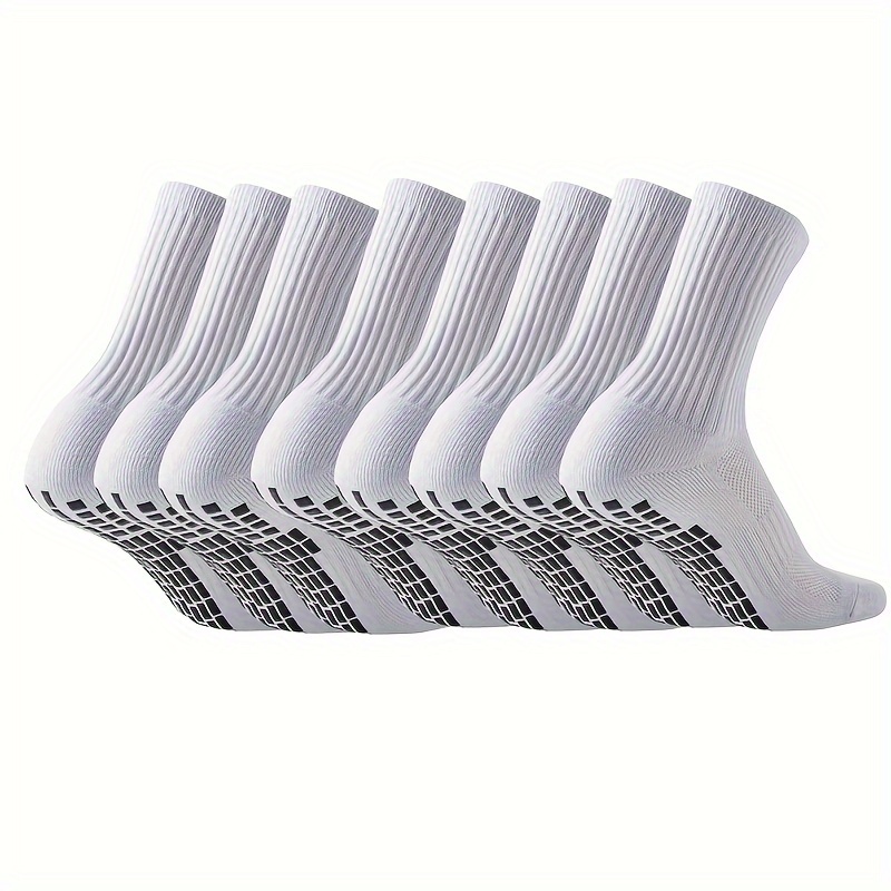 

8 Pairs Of Socks For Men's And Women's Football Training, Featuring Silicone Anti-slip Towel Bottoms For Grip And Thickness.