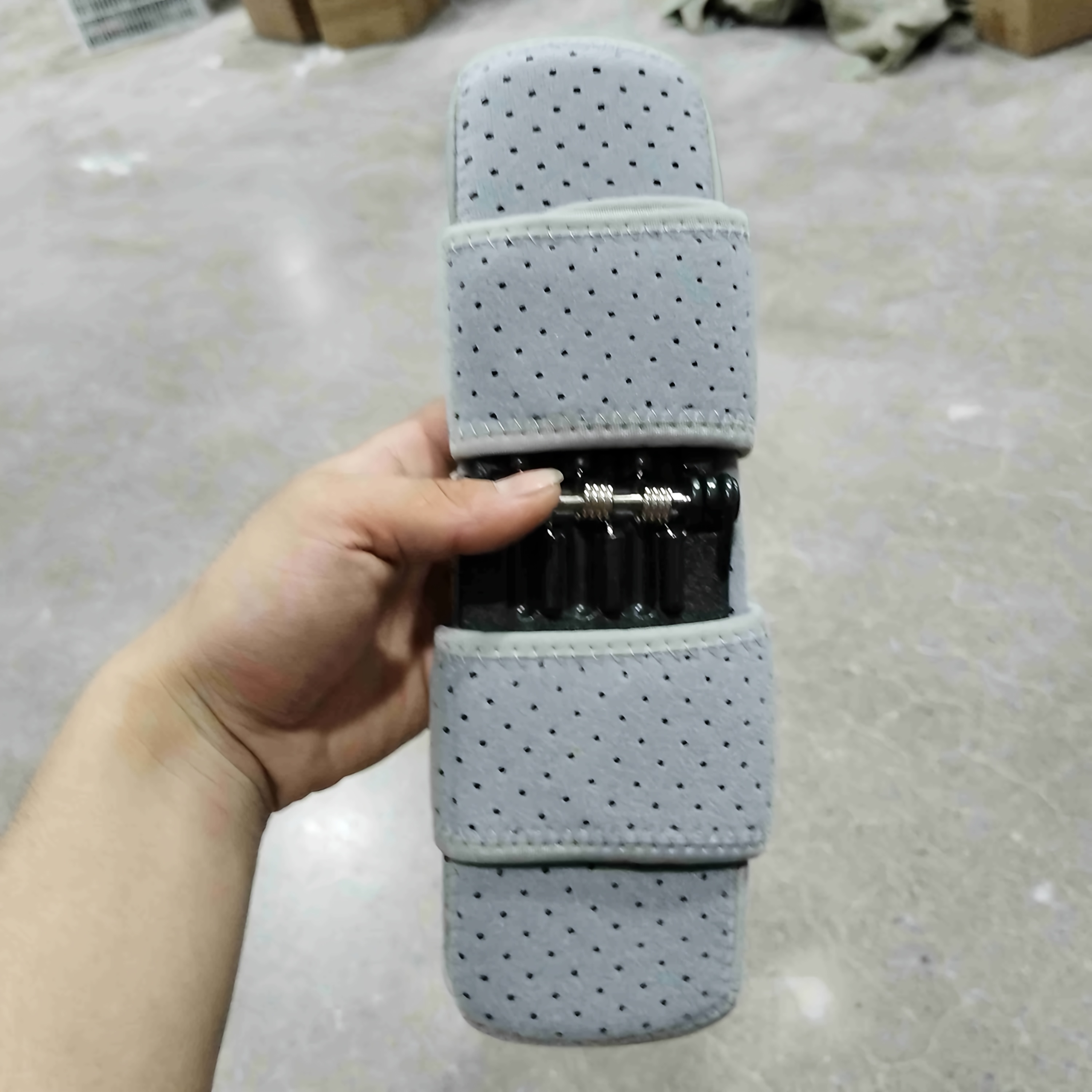 Men'S Adjustable Knee Brace with Powerful Rebound Springs - Non-Slip Breathable Knee Support for Outdoor Sports & Hiking, Black, Hiking Gear, Secure Fit Strap, Durable Construction