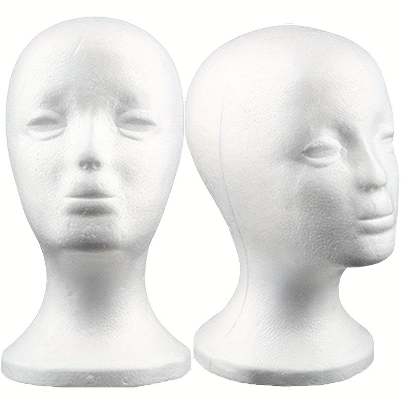 

Unisex Foam Mannequin Head For Wigs, Hats & Glasses Display - Perfect For Home, Salon Use & Travel Wig Accessories For Women