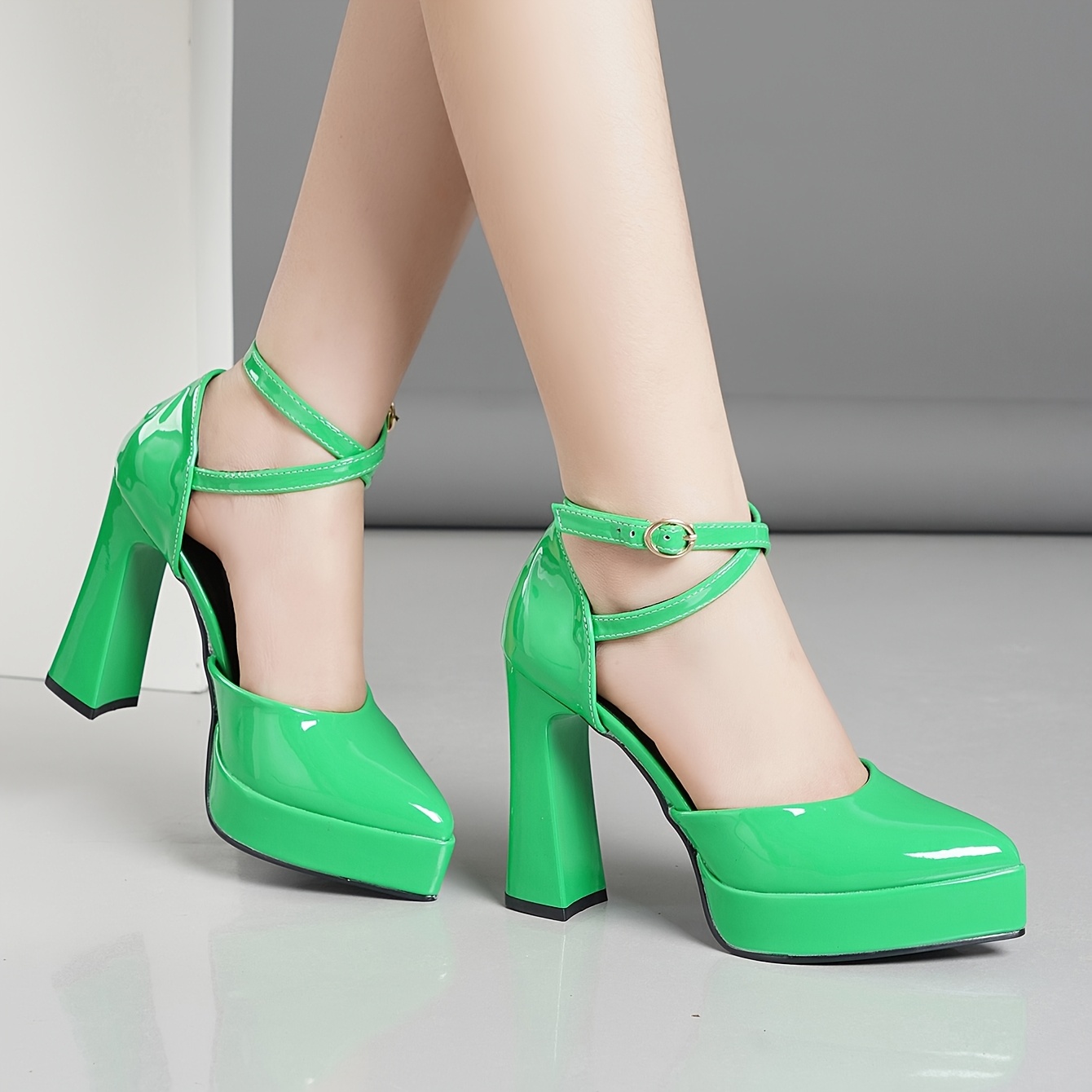slim fit dress slacks AZALEA WANG ANGELES GREEN FEATHER STILETTO SANDAL – AKIRA main image 0