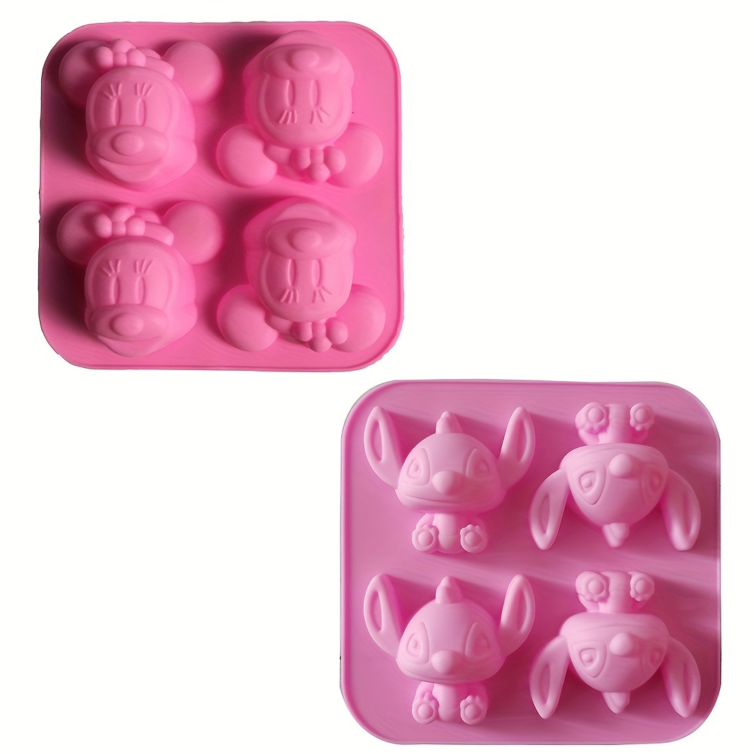 

Disney Stitch Silicone Molds, Party Supplies, 1pc Cute Cartoon Head Molds 5.5 In X 5.5 In