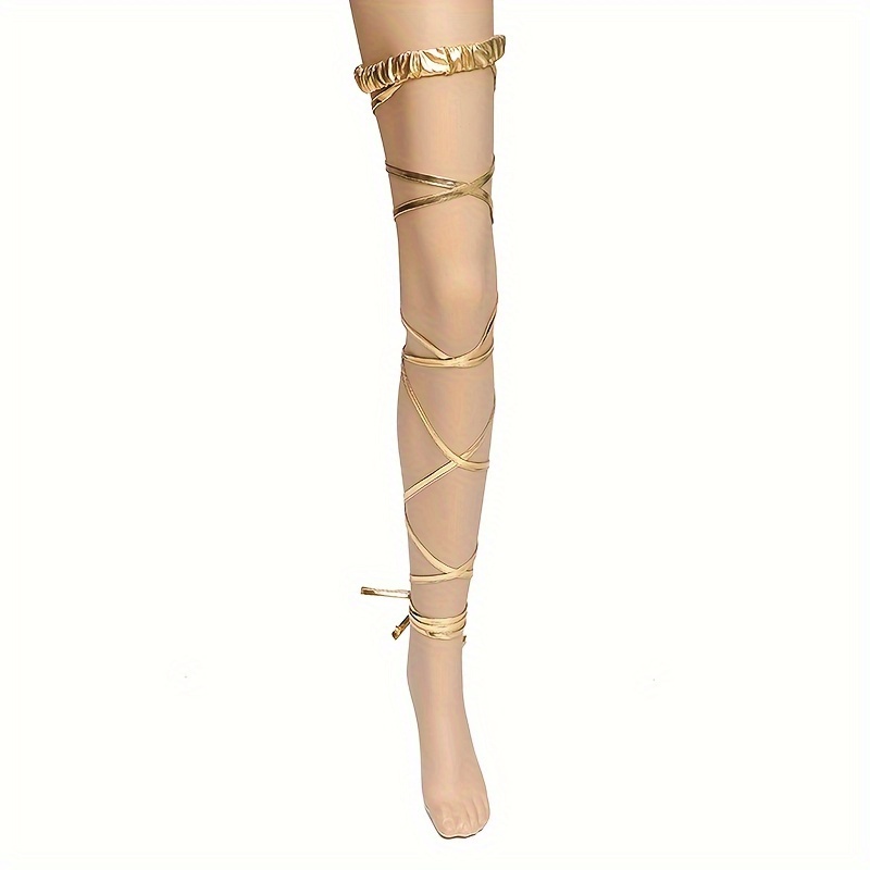 

Sexy Renaissance Style Leg Garter For Women, Non-slip Adjustable Thigh Ring With Long Ribbon Tie, Polyester Fashion Accessory