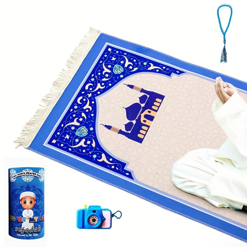 

4pcs Ramadan Celebration Set: Eid Mat, Tasbih & Fashion Accessories - Perfect Gift For Women