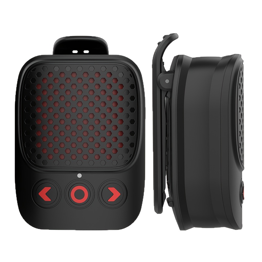 TEMU Wearable Clip-on Wireless Speaker - Bt5.4 Wireless Speaker With Microphone, Tws Function, 18-hour , Mini Portable Speaker Ideal For Activities -