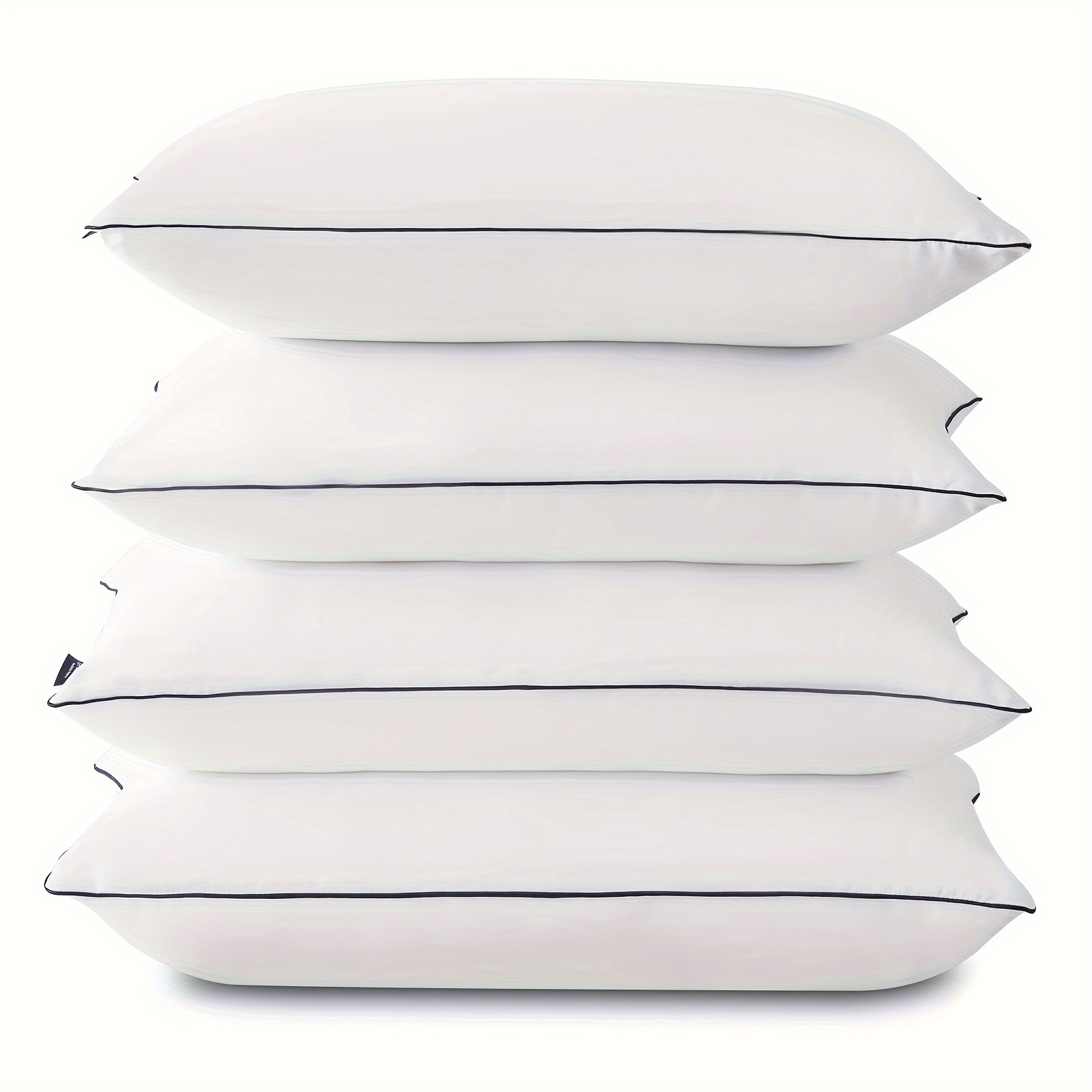 

King Size Pillows Set Of 4 - Bed Pillows For Sleeping 4 Pack, Cooling Supportive Hotel Pillows With Down Alternative Fill For Side Stomach And Back Sleepers