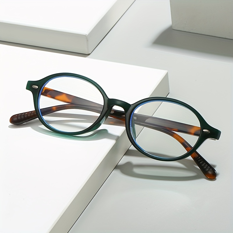Óculos De Armação Oval Com Lentes Transparentes Moda Óculos - Temu