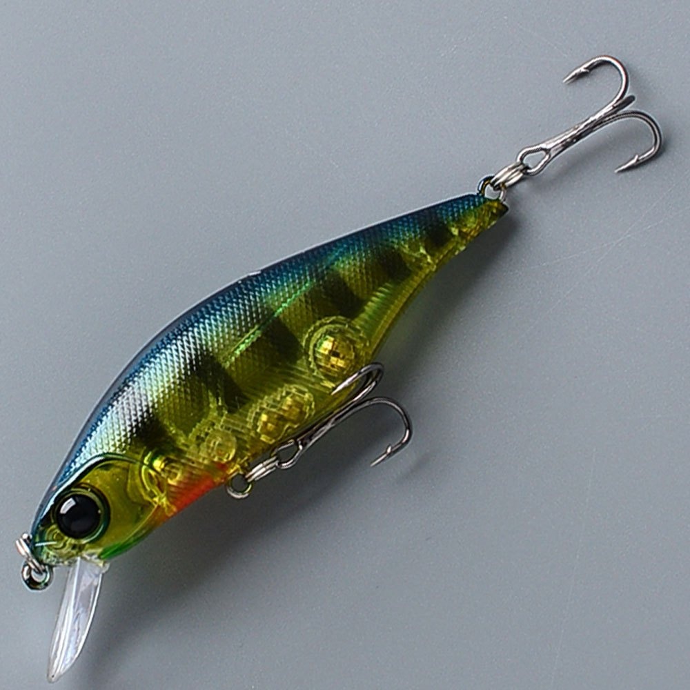 1pc Vibrant Floating Minnow Fishing Lure - Durable Abs, Realistic With Sharp Hooks, Fishing Bait