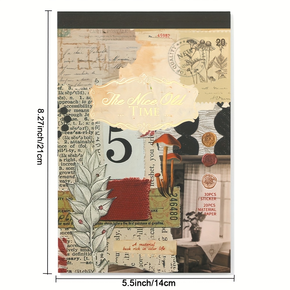 50 Sheets Precut Washi Stickers and Decorative Papers Book