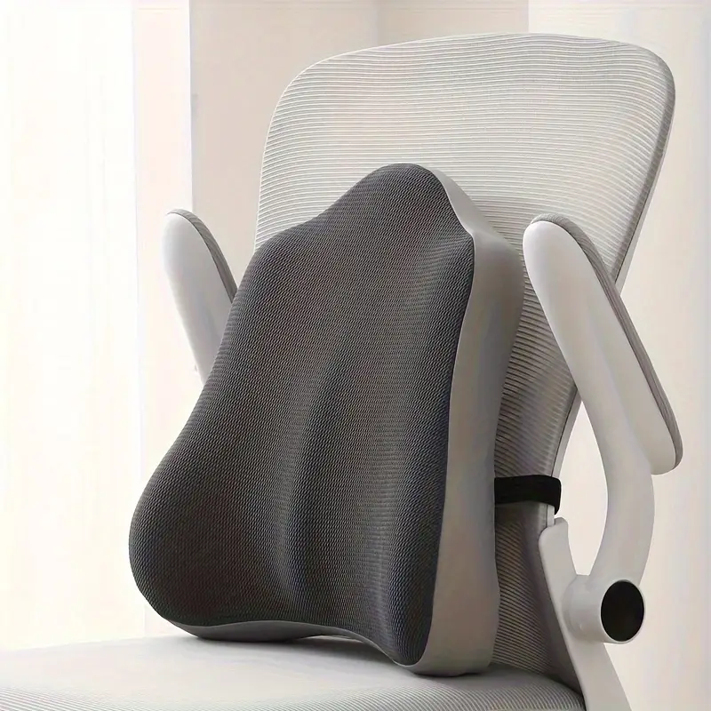 contemporary knit fabric memory foam lumbar support pillow for office chair and car space theme fade resistant zip closure adult back support cushion only Product details 3