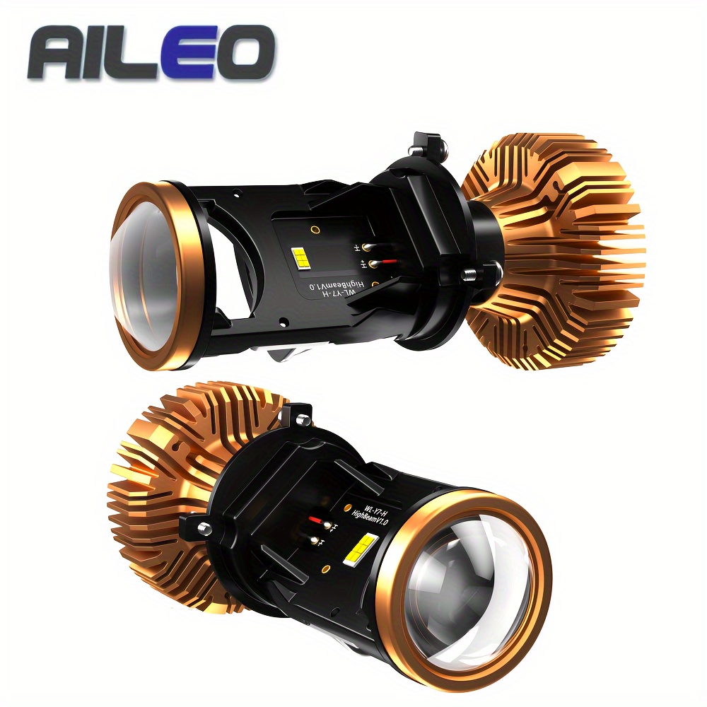 AILEO H4 9003 HB2 Hi/Lo ビーム LED Canbus ミニレンズプロジェクターレンズ 100W 6500K  白色光車のヘッドライト電球プロジェクターヘッドランプオートライト LHD RHD