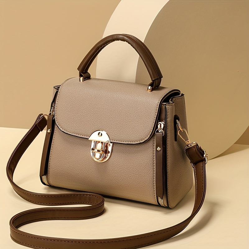 Image of New Stylish Handbag For Women, Perfect For Autumn, Featuring A Closure, Small Square Design, And Versatile Shoulder Or Crossbody Options