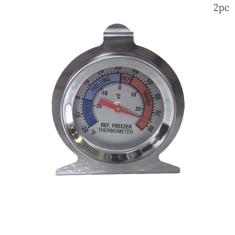 Image of 2-pack Refrigerator And Freezer Thermometer - Large 2.95" Dial, Non-electric Thermometer With / Display, -20°f To 80°f Range For Fridge, Freezer, Cooler, Wine Cellar