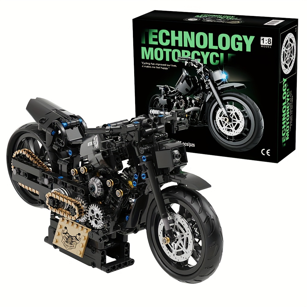 

Motorcycle Toy Building Blocks Set, 1:8 Scale Model Gift, Suitable For Motorcycle Models For Adults