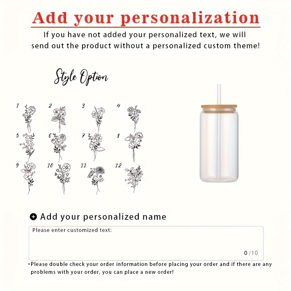 TEMU 1pc Personalized Iced Coffee Mugs, Custom 16oz Glasses, Beach Goodies, Bridesmaid Proposal Gift Mugs, Canned Coffee Mugs, Christmas Gifts, Best
