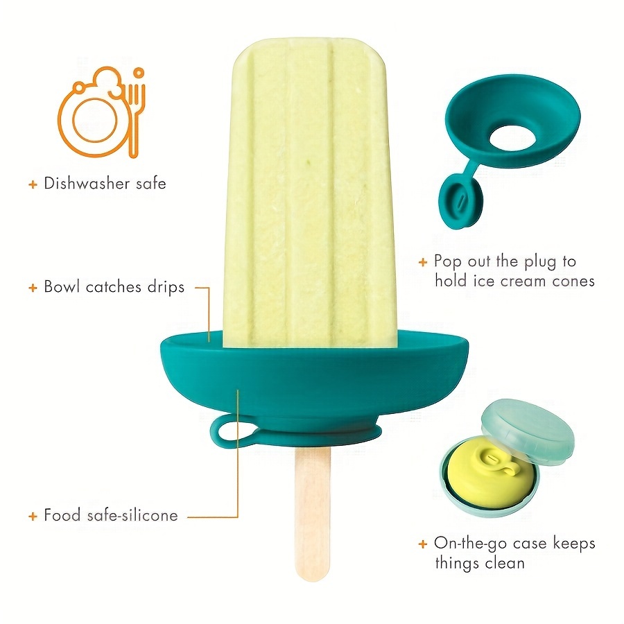 

2pcs/4pcs, Silicone Cream Stand Set - Leak Proof, Reusable, Suitable For Summer Parties