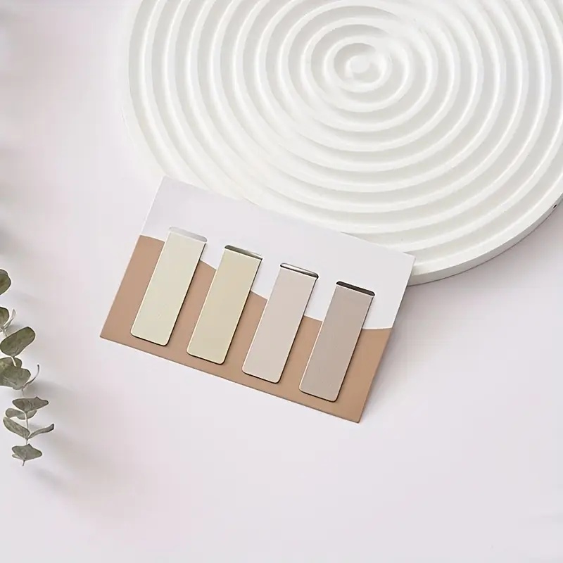 E-shop 4 Stück Morandi-Farben Magnetische Lesezeichen – Robustes Mehrfachverschluss-Design, Tragbare Lesezubehör für Lehrer, Schüler & Buchliebhaber –
