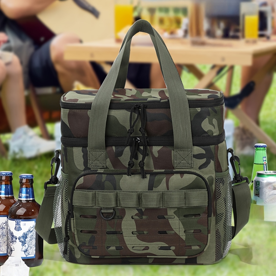 Image of Insulated Outdoor Food Preservation Bag, New Camouflage Style Insulated Bag, Outdoor Insulated Box For Refrigeration, Suitable For Work, Outdoors, Gifts, Non-contact With Food