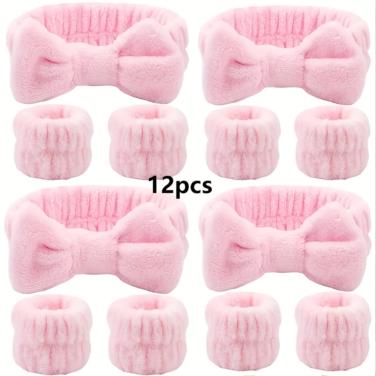 TEMU 12pcs Wash And Wristband Suitable For Spa Use Makeup And Skin Care Face Washing Use Soft And Elastic Light Beige Care Cleaning Set TEMU 12pcs Wash And Wristband Suitable For Spa Use Makeup And Skin Care Face Washing Use Soft And Elastic Light Beige Care Cleaning Set