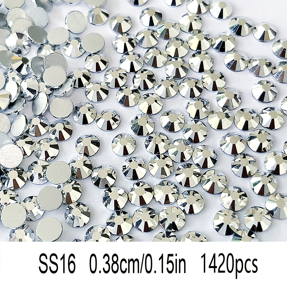 TEMU Nouvel An, Cadeau, 2026, Strass à Dos Plat Non Thermocollants pour Nail Art, Vêtements, Sacs, Chaussures, Tasses, Étuis de Téléphone, Décoration
