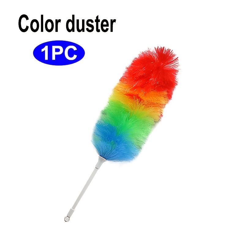 TEMU 1pc Colored Electrostatic Duster, Ultrafine Dust Removal Feather Duster For Home Or Office, Magic Cleaning Tool For Sofa, Furniture, Car, , No