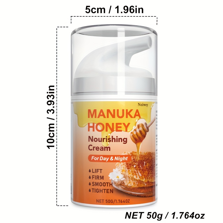 Image of 1.764oz Honey Lifting Cream With Vitamin E, , Shea Butter, Honey Facial Tightening Cream, Moisturizes Skin , Deep Nourishment For Dry Skin, Honey Lifting Cream, Facial Firming Cream For Types, Care