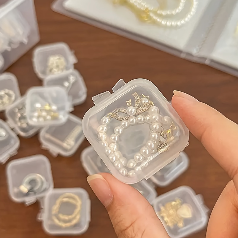 

100pc, Jewelry Set - Oxidation And Dustproof Plastic Box, Plastic Box Portable Small Dustproof Earplug Box Necklace Earaccessory Box