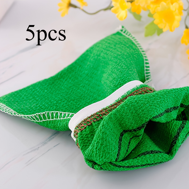5pcs Exfoliating Shower Gloves And Towel Set - Perfect For Body Scrubs, Massage And Personal Care Shower Additions Bath Towels