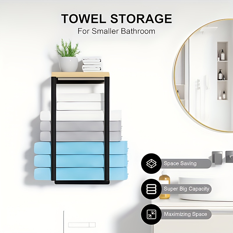 

Rolled Towel Racks For Bathroom Mounted, Towel For Bath Rolled Towels, Metal Towel Mounted Towel For Small Bathroom (, )