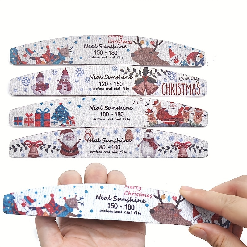 Christmas Nail Files and Buffers Set with Mixed Grits