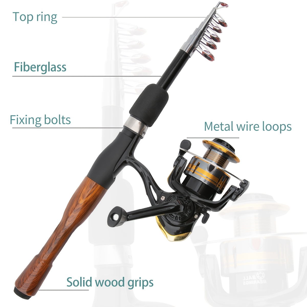 best youth fishing rod metal reel Kids Pole, Telescopic and Combo Kit for Boys Girls a smooth Kilitn Kids Fishing Rod, 1.5M