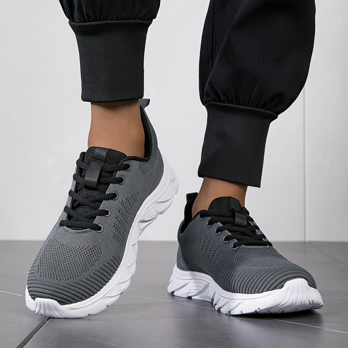 2024 's breathable knit running shoes season low top Temu Oman