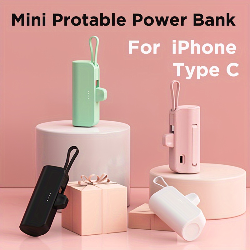 

5000mah Bank, 22.5w Portable Charger , With Usb-c Fast Charging Battery Pack, Suitable For Iphone 15/14/1314/12/xr/x/8/7/6, Samsung Series, Ipad Pro/air, Airpods, Etc