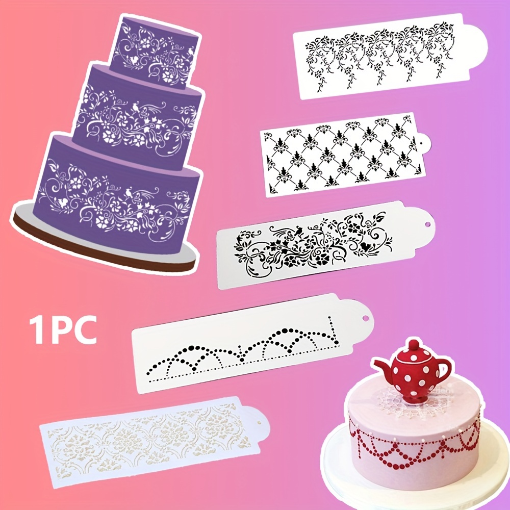 Stencil Decorativi Per Dolci - 4 Modelli Fiori | Per Torte, Biscotti E Cioccolatini | Facili Da Usare E Riutilizzabili