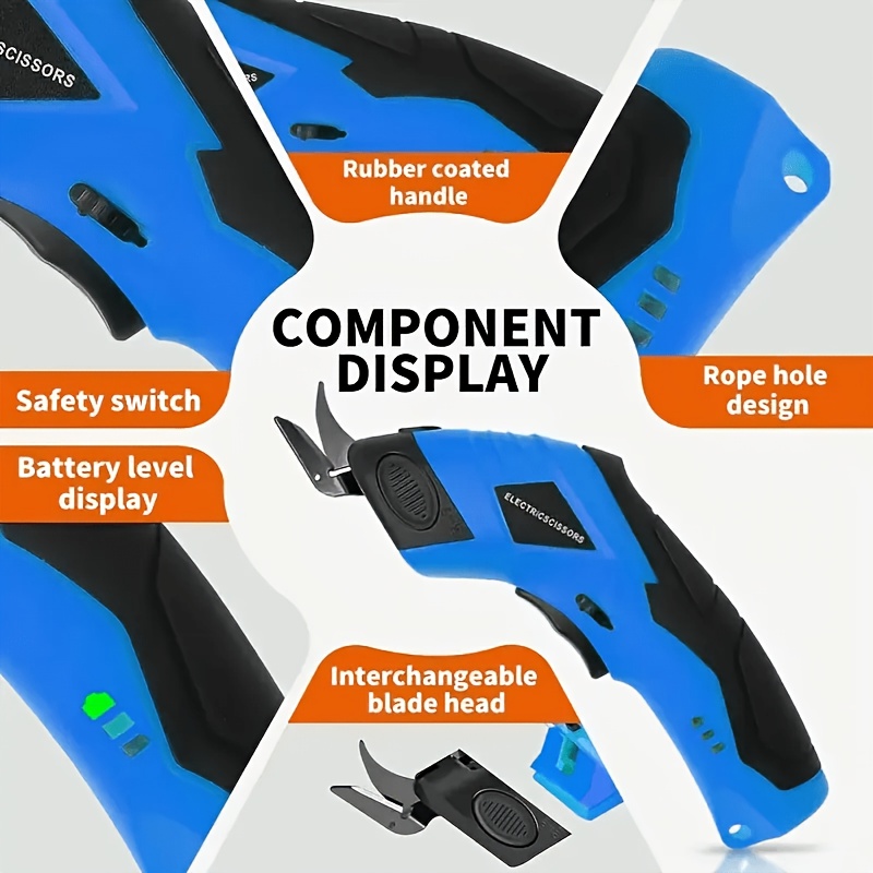 usb rechargeable multifunctional electric scissors lightweight and sharp tip suitable for trimming all kinds of fabrics leather and flowers and leaves etc electric scissors with electric sharp function Product details 6