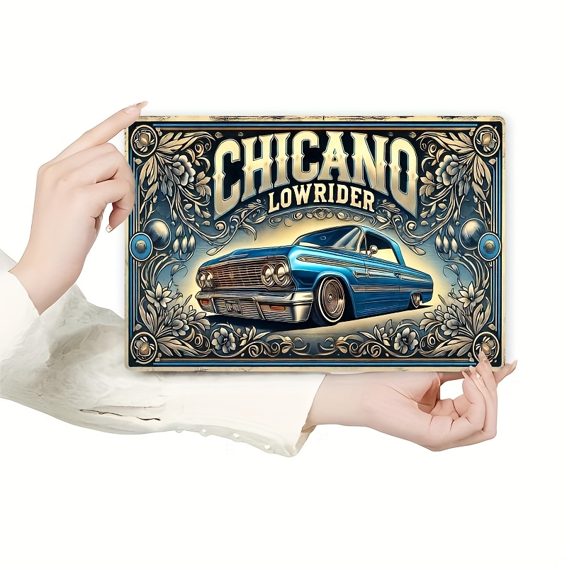 1pc placa de lata retro chicano lowrider de parede - Temu Brazil