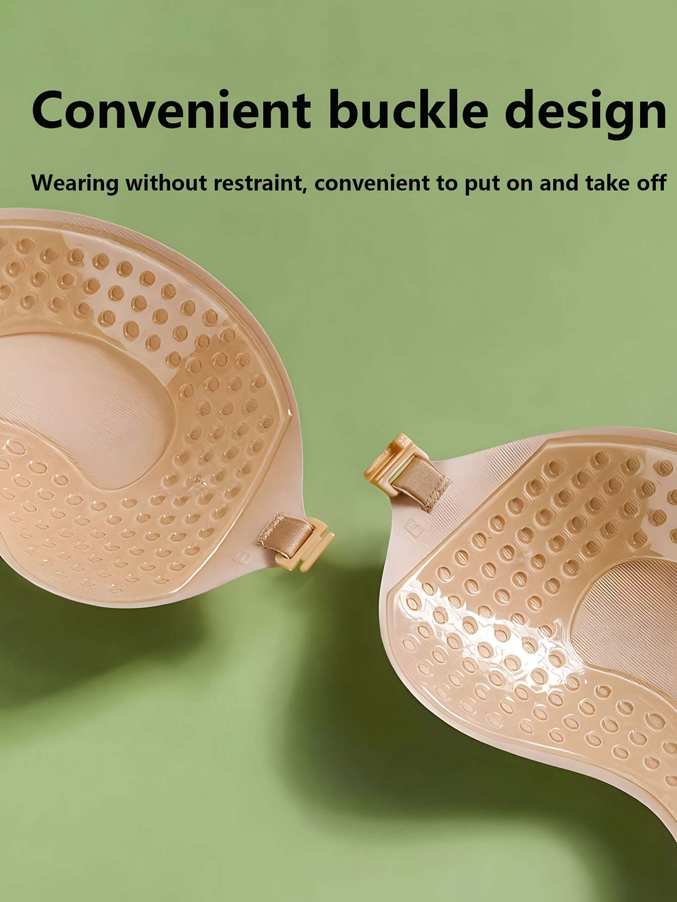 4pcs Women?s Backless Self-Adhesive Strapless Bras - Push-Up Invisible Under Clothes, Breathable Anti-Sagging with Adjustable Straps & Textured Comfort Panels for Daily Wear, Workouts, Special Occasions (Beige/Black), Strapless Push Up Bra, Seamless Undergarment, Smooth Finish, Secure Adhesion, Nipple Cover, Workout Enthusiasts