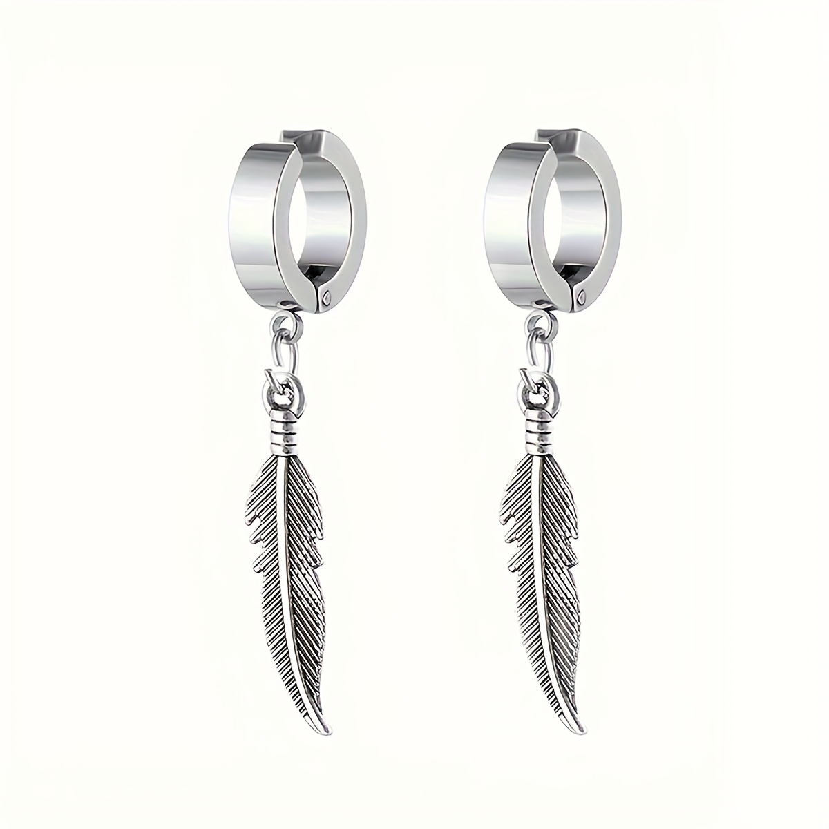 TEMU 2 pièces de boucles d'oreilles en acier inoxydable 304 et tendance, adaptées pour hommes et femmes, pour ou les , peuvent offertes cadeaux
