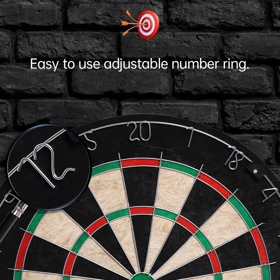 45,72 cm Braziliaans premium hennep dartbord volgens officiële wedstrijdspecificaties met 6-delige dartset