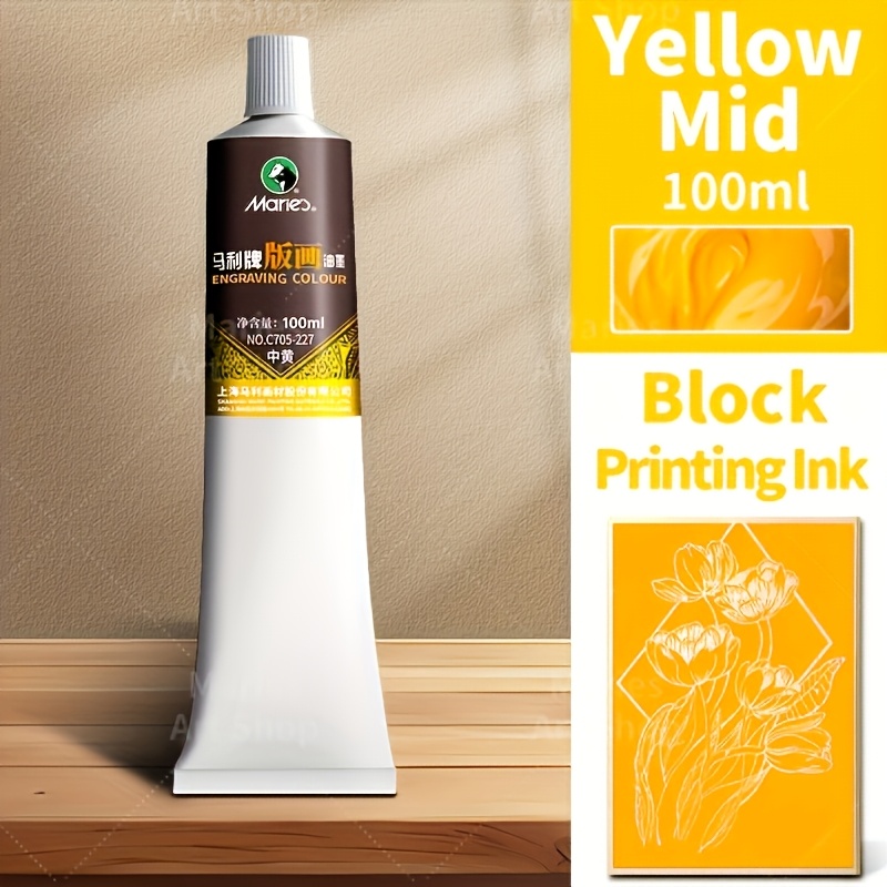6 Colors Oil-Based Marie's Block Printing Ink, 100 Ml