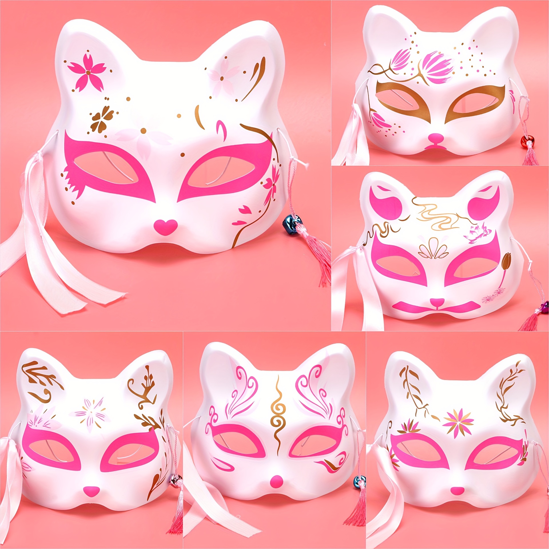 

1pc Fox Mask Japanese Anime Props Decoration Firework Festival Accessories