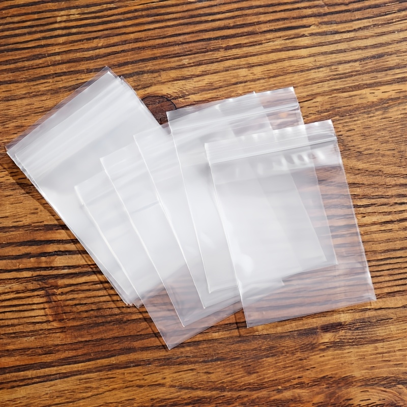 TEMU 500pcs Plastic Sealing Bags, Self-sealing Bags, Small Reusable Transparent Plastic Bags, Used For Jewelry Packaging