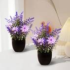 3 stück künstliche lavendelblumenpflanzen künstliche lavendelblumendekorationen falsche blumen lila dekorative pflanzen in töpfen badezimmer schlafzimmer küche bauernhaus zuhause