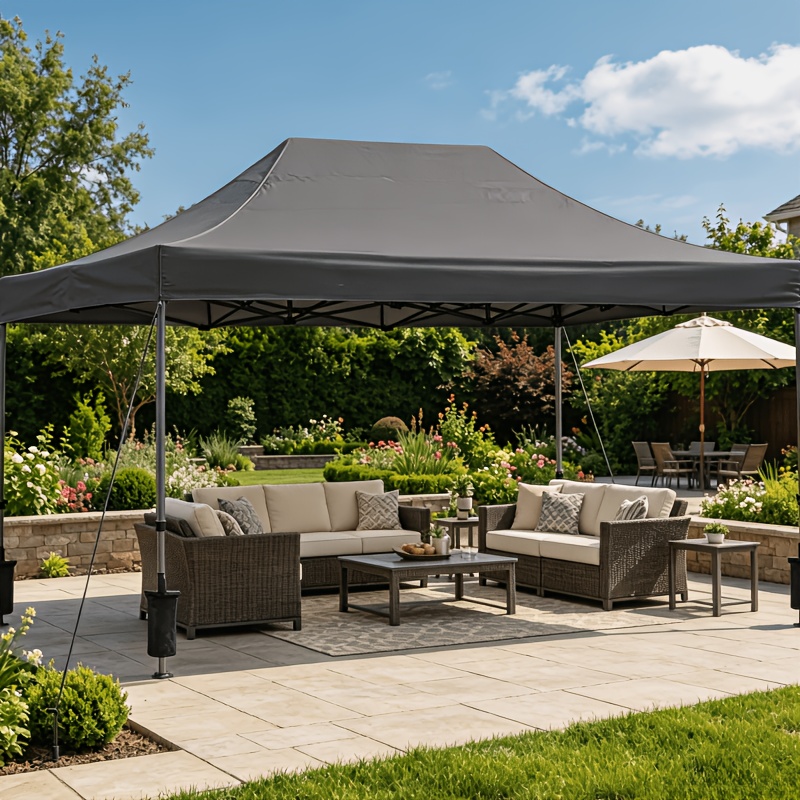 3.12*4.62/3.12*3.12m Canopy Tent, Canopy, And Awning Outdoor Canopy Commercial Instant Heavy Duty Canopy, 210d Adjustable Canopy With Carry Bag, 4 Sandbags And 4 Stakes