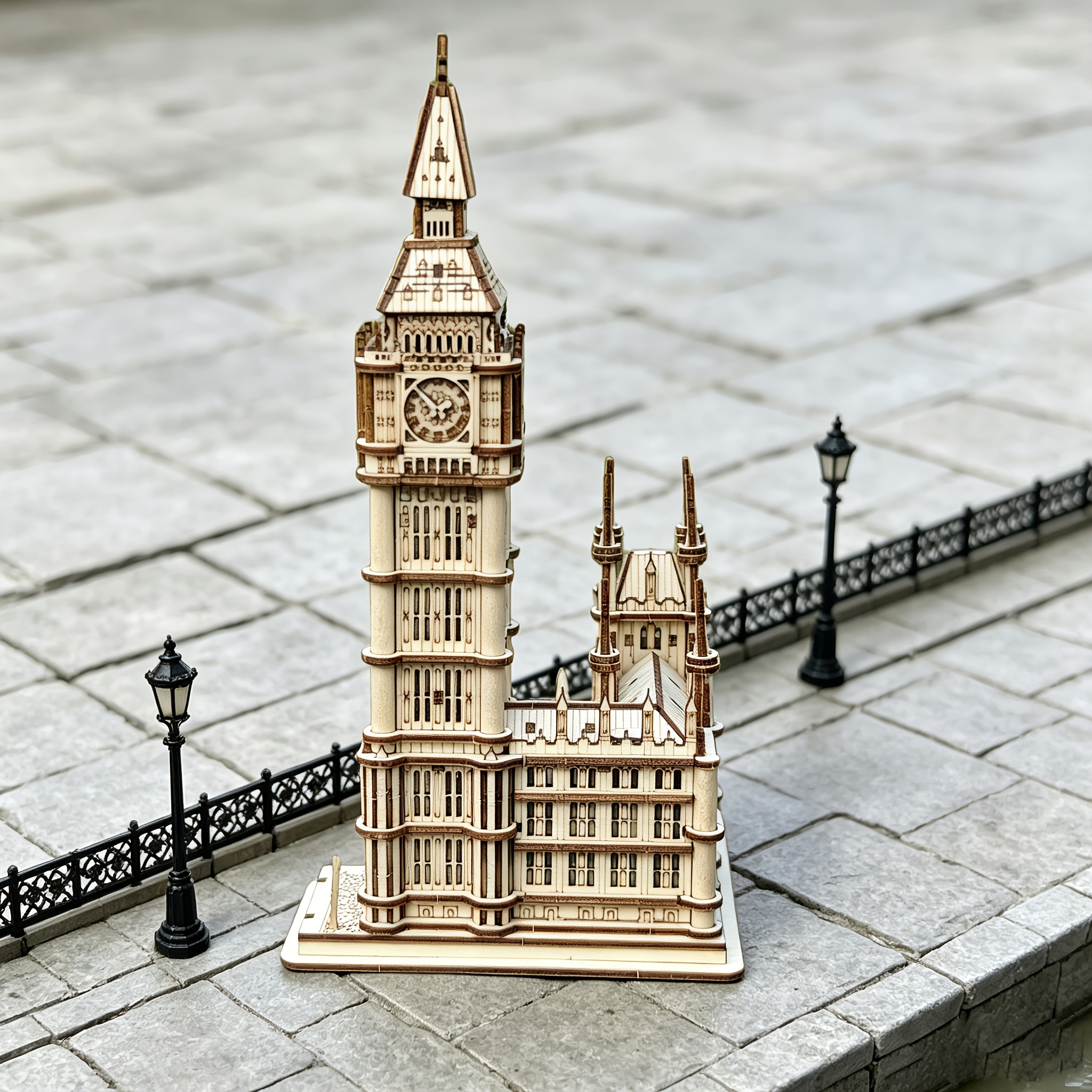 3D Wooden Big Ben Puzzle, DIY Desktop Model Kit