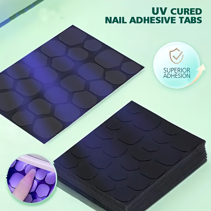 

120pcs Of Upgraded Black Film 16x Uv Curing Nail Film, Nail Stickers, Strong Double-sided Nail Glue, Jelly-like Double-sided Nail Adhesive, Breathable Film, Diy Nail Art, Strong And Long-.