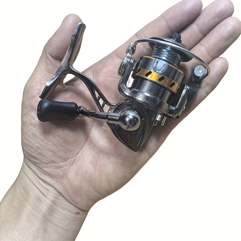 compact all metal fishing reel with smooth durable spool 1   2 variable lengths 90m 50m lightweight design for freshwater saltwater use durable reel for   fishing   essentials modern reel design metallic  