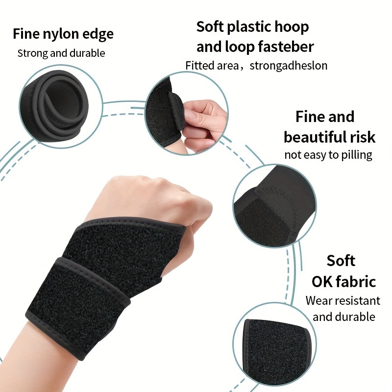 Adjustable ComfortFlex Wrist Support Brace - Ergonomic Fitness & Weightlifting Strap for Men and Women, Black