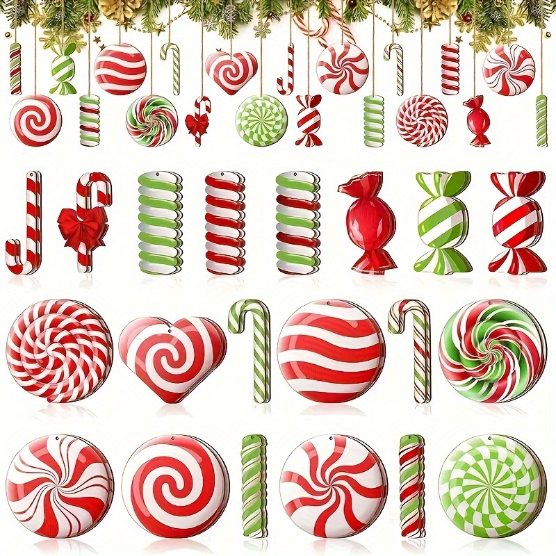 

20 Pieces, Wooden Christmas Ornaments Hanging Crafts Vintage Christmas Decorations Christmas Small Hanging Signs For Christmas Home Decoration